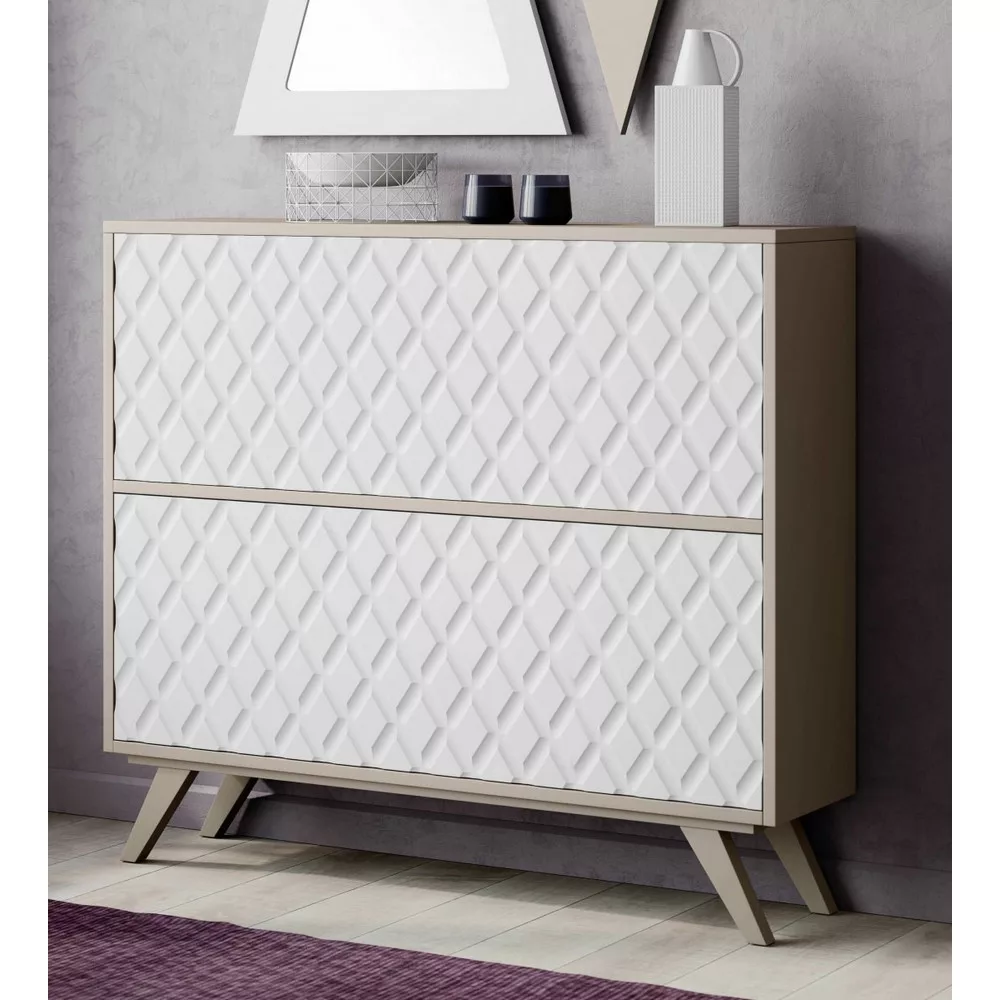 Обувница NORA 3051.6 Arena mate/Blanco mate Disemobel