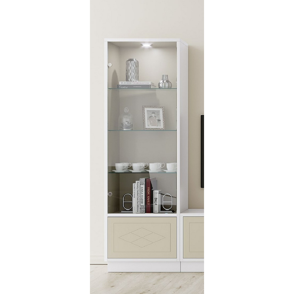 Витрина NORA 3038.1 Blanco/Capuccino Disemobel