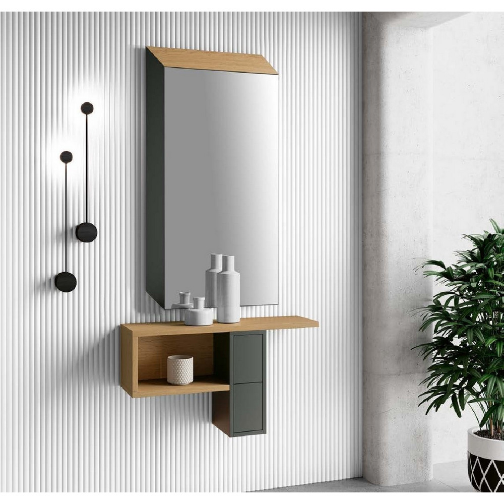 Зеркало в раме KENDRA 4026 Roble Nature/Grafito Disemobel — изображение 2